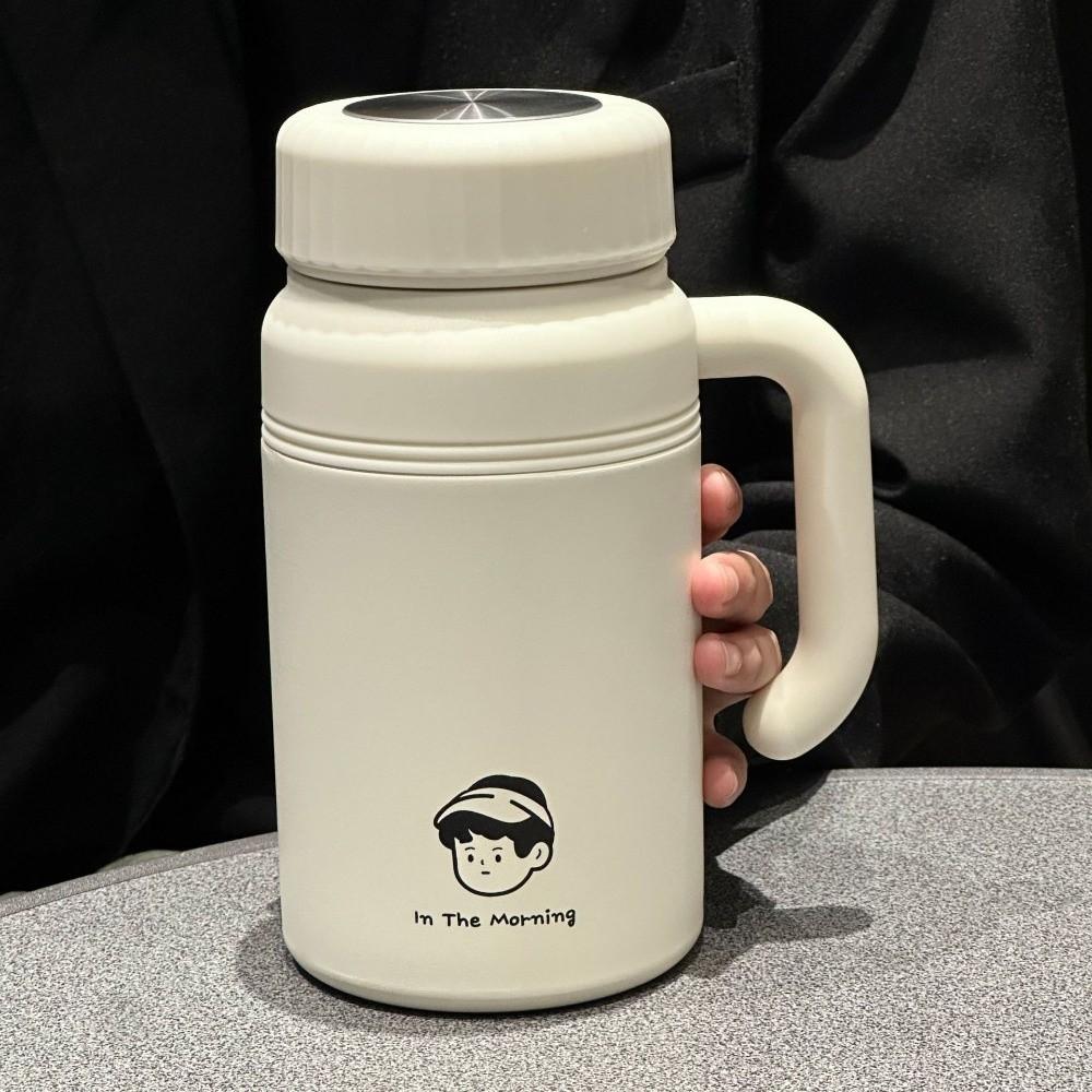 Large Capacity Stainless Steel Water Bottle Stylish with Handle Insulated Cup Leak-Proof 1000 ml Portable Thermos Daily Use