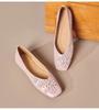 Herbst Französischer Feenwind Blumen flache Mund single shoes neue flache Sohle bequeme weiche Sohle Mützen Schuhe