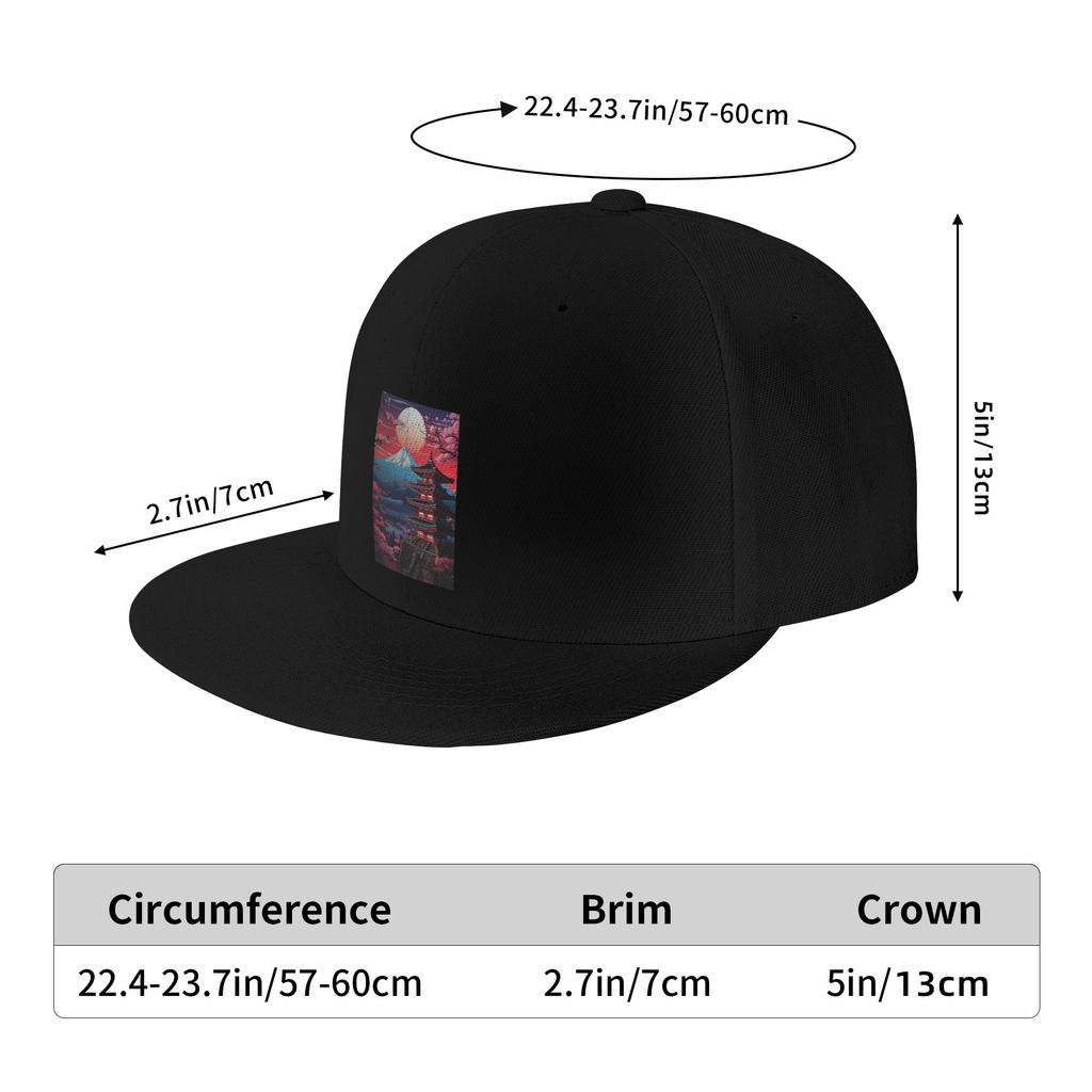 Japan Sakura Cherry Blossoms With A Red Rising Sun Baseball Caps Snapback Baseball Hats Casual Casquette Outdoor for Unisex