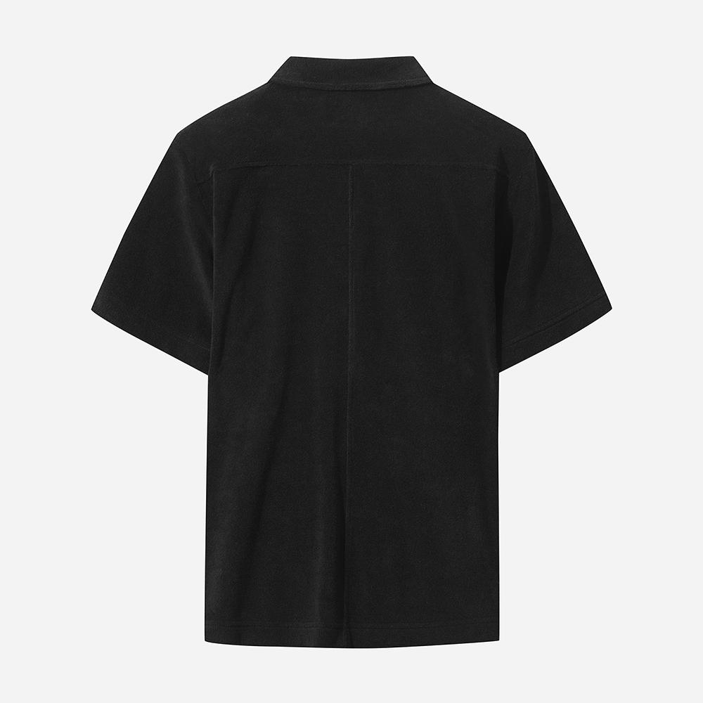 DOD Terry Up Collar T-Shirt Men'S (Black)