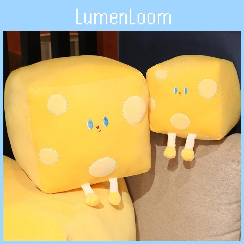Cube Butter Cheese Yellow Plush Toy Stuffed Doll Cartoon Decoration Gift Kids