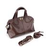 Soft Cow Leather Dumpling Shape Handbag Women's Classic Top-handle Bag Simple Design Single Shoulder Crossbody Bag