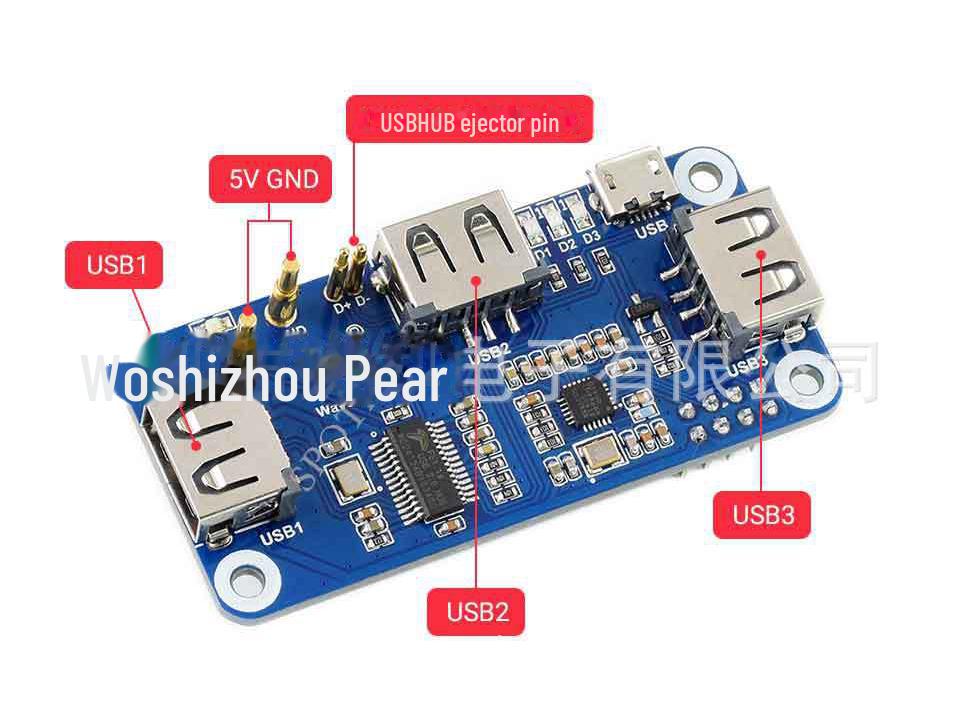 Raspberry Pi Zero POE USB Hub & Expansion Board with 3 USB Ports and Multi-Function Shell