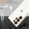 Coque Silicone - Samsung - Galaxy S24 Ultra - Blanc - Motif Cœur - Souple TPU avec 2 Verres Trempés