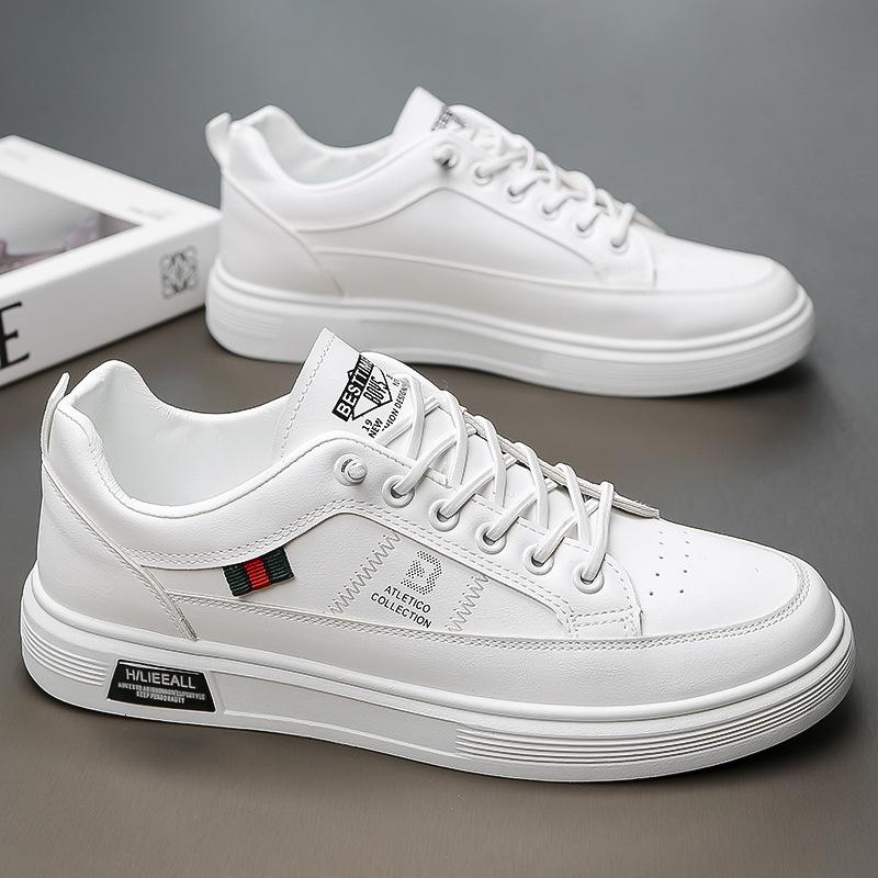 

New little white shoes men s shoes 2025 spring Korean version versatile shoes platform casual sports board shoes trendy shoes 2025 39 білий