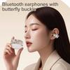 Sports Bluetooth 5.4 Headphones Wireless Ear-clip Earbuds Intelligent Noise Cancellation Earphones Butterfly Diamond Buckle Decor