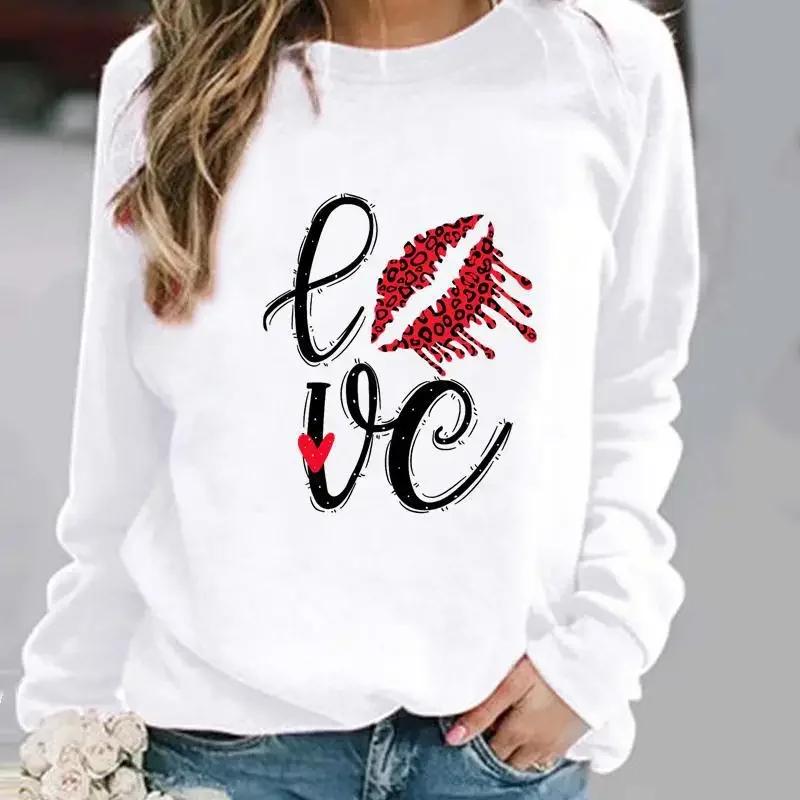 Interesting Printed Patterns in Europe and the United States, Round Neck Hoodies, Street Women's Sweatshirts