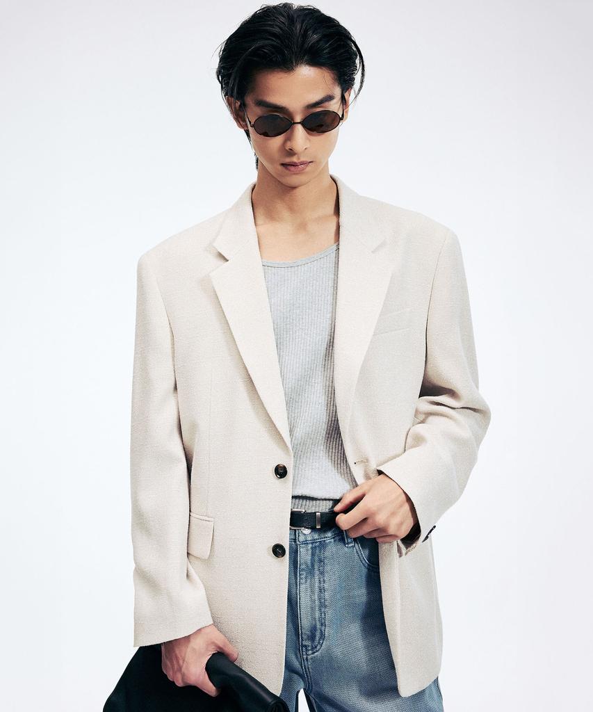 Tngt Oversize Tweed Single Jacket (Cream) Tnja6E105I2