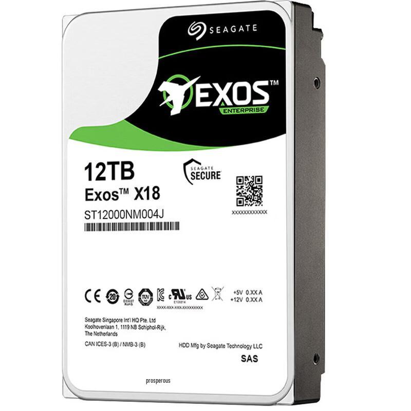 Seagate Exos X18 12TB Enterprise SATA Hard Drive