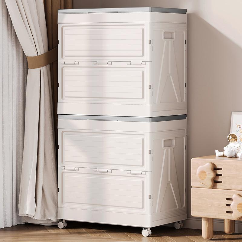 Folding Storage Box Wheel Drawer Boxes Multifunctional Large Plastic Organizer Case Modern Household Moving Bedside Cabinets