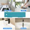 Silicone Faucet Sink Splash Guard Mat Foldable Drain Mat Non-Slip Multiple Drain Holes Adjustable Faucet Protector for Kitchens