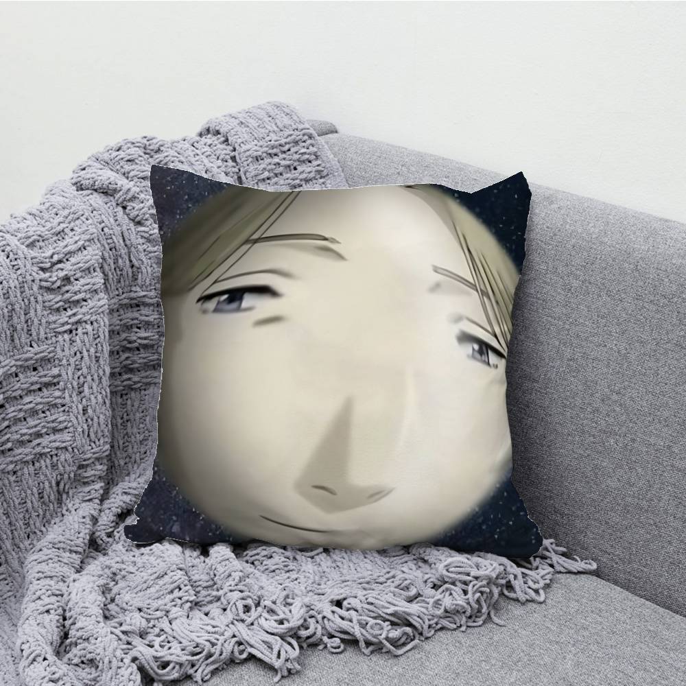 Johan Liebert M-Monster Pillow Case For Sofa Decor Car Office Room Printing Cushion Cover Decorations and Protector