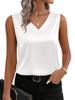 Europese & Amerikaanse Stijl Zomer Satijnen V-hals Camisole - Effen Kleur Mouwloze Casual Vest
