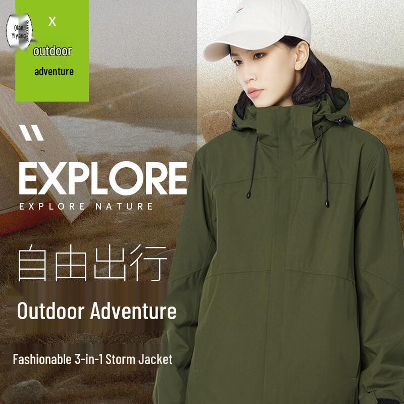 Qianyiyang Unisex 3-in-1 Winter Work Jacket