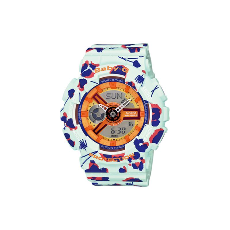 

Casio BABY-G Theme Series Contrast Flower Leopard Print Fashion Sports Trend Waterproof Quartz Movement Japanese and Korean Watch Women s BA-110FL-3A