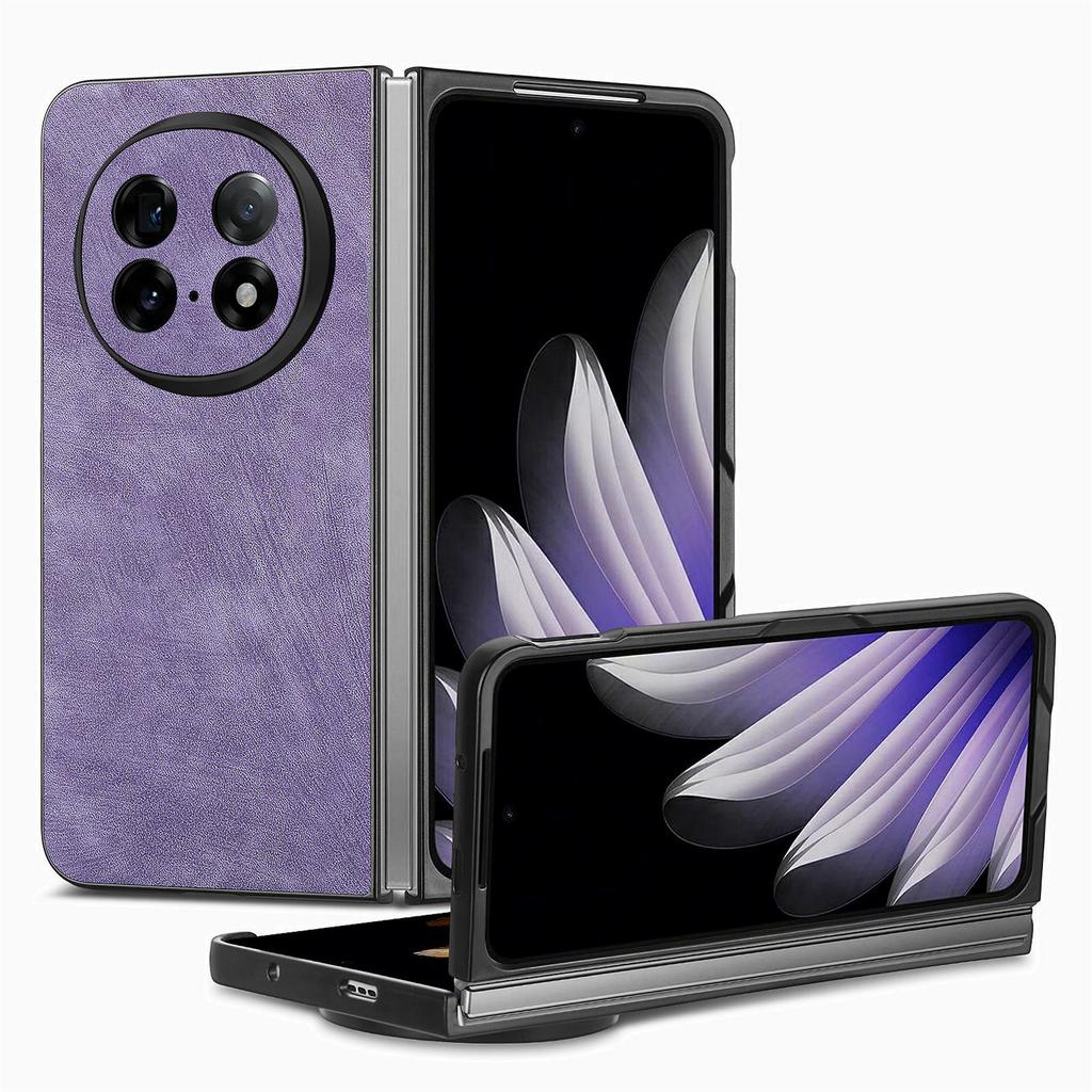 For Oppo Find N5 5G Case Shockproof Slim Retro Leather Phone Back Cover