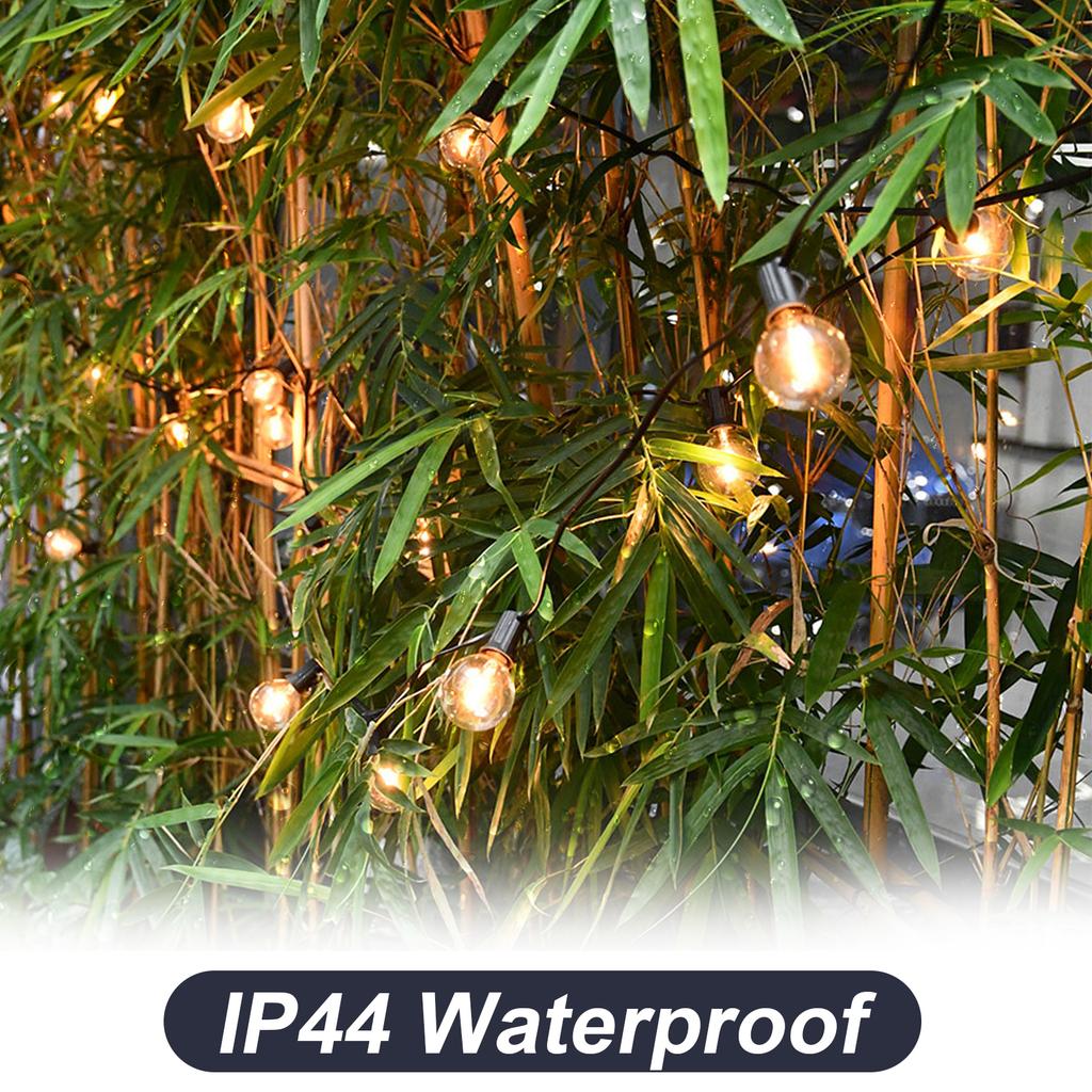 AC230V Globe LED G40 Bulb Lamp 25 Pack E12 Base Socket Holder IP44 Water Resistance Warm White for String Light Home Party Decoration Wedding