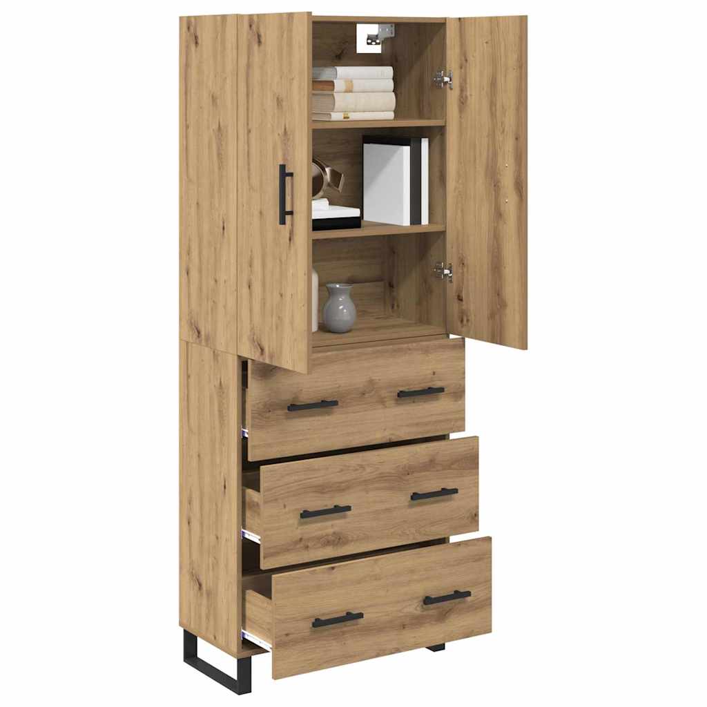 Highboard with Drawers 2 pcs Artisan Oak 69.5 x 34 x 180 cm
