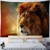 Nordischer Stil Löwenbrüllen Sternenhimmel Wandteppich Traumhafte Tiere Wandbehang für Wohnzimmer Esports-Streamer-Raum Schlafzimmer von Männern Dekoration