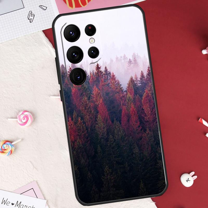 Nature Forest Mountain Case For Samsung Galaxy S24 FE S20 FE S21 S22 S23 S25 S26 Ultra S10 Plus S25 FE Cover Shell