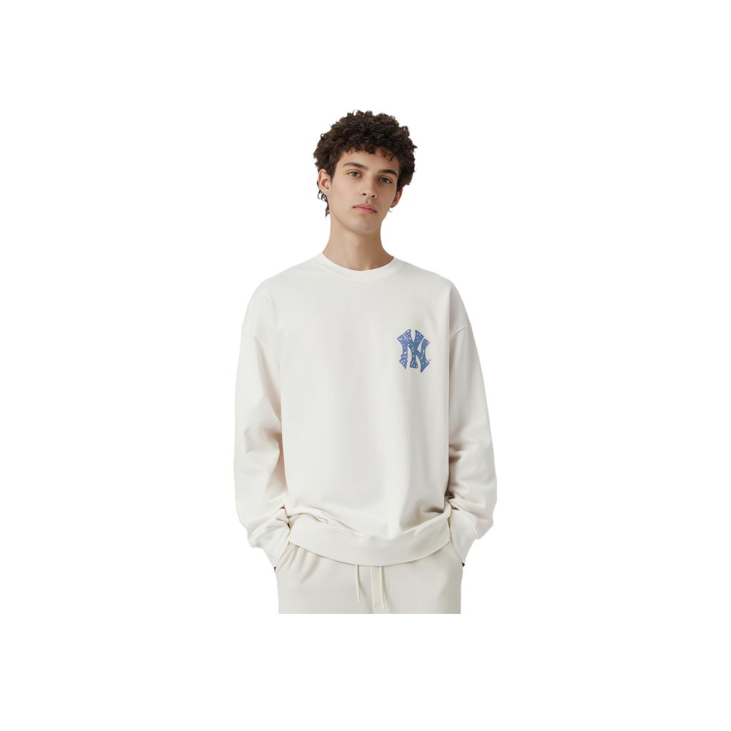 New MLB Sweatshirt Unisex Ivory White 31MT05941-50I