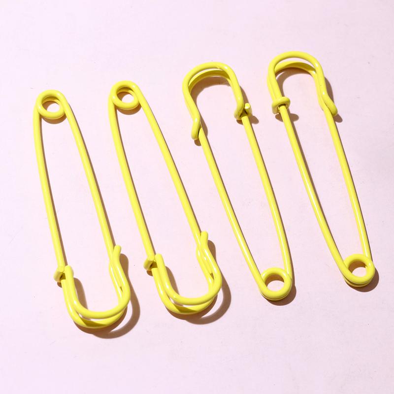 10pcs 50x16mm Safety Pins Brooch Metal Sewing Pins Clothes Pins with 3/5 Loops for Tags DIY Crafts Jewelry Making Findings