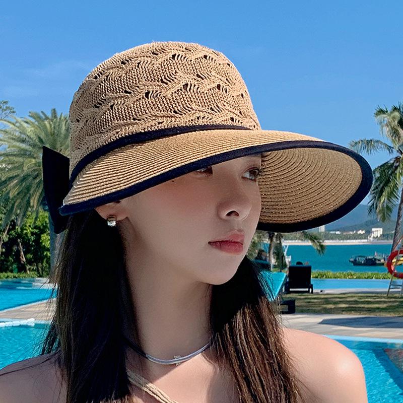 

Женская складная шляпа от солнца с широкими полями в корейском стиле - Защита от УФ-лучей и дышащая солома для лета Medium (56-58cm) хаки