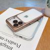 New Transparent Phone Case For iPhone 17 16 15 14 13 12 Pro Max Plating Frame Lens Film Protection Anti-fall Hard Clear Cover