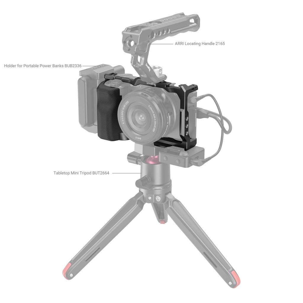 SmallRig ZV-E10 Cage with Grip, Built-in Quick Release Plate for Improved Grip Experience (3538B)