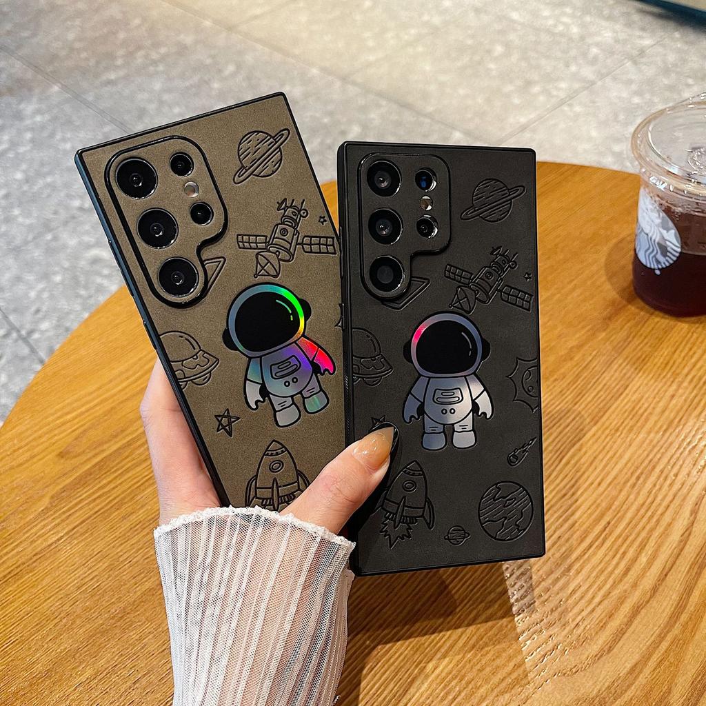 New Laser Astronauts Are Suitable for Samsung S24 Ultra Mobile Phone Case Cover S23 Ultra Anti Fall S22plus