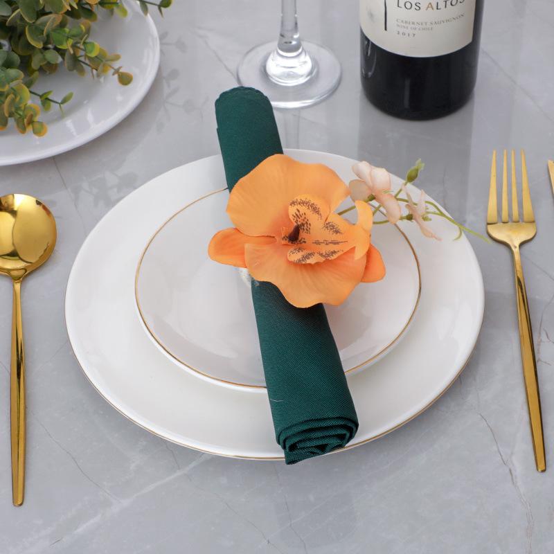 Creative New Simulation Flower Butterfly Napkin Ring Valentine's Day Romantic Western Restaurant Decoration Wholesale