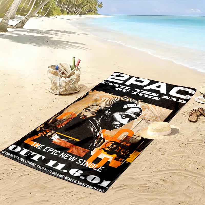 2Pac: Until End Time beach towel Beach towel for vacation photos Portable for travel quick-drying swim towel Absorbent bath towel Outdoor pool towel