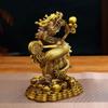 Zhaocai  Wealth Attract All Copper Gold Ingot Dragon Ornaments Office Living Room Home Foyer Decoration Opening Gift