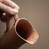 Coarse Pottery Retro FairnessCup Old Rock Mud Relief Pilgrimage Handheld Tea Pitcher Kung Fu Ceremony Pouring Vessel Brewing Set
