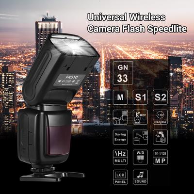 Universelles kabelloses Kamerablitzlicht Speedlite GN33 LCD-Display für Canon Nikon Sony Olympus