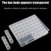 56 Grids New Transparent Organizer Box Square Plastic Adjustable Organizers Large-Capacity Dustproof Jewelry Box Earring