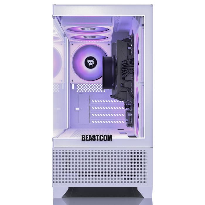 BEASTCOM Q3 Essential Gaming, PC Gamer Blanc, AMD Ryzen 5 3400G 4X4.20GHz, 4K RX Vega 11, 16 Go RAM, 512 GB SSD,WiFi, Win11