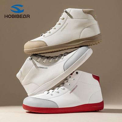 HOBIBEAR Wide Toe Synthetic Leather Ankle Sneakers - Slip-on Flat Shoes for Spring & Autumn