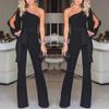 Waist Women Tied Flared Jumpsuits Fashion One Shoulder Sexy Rompers Jumpsuits