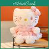 Hello Kitty Kuscheltier mit kariertem Kleid und Schleifen-Dekoration Für Sammler und Kinder