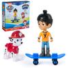 Paw Patrol Marshall and Daring Danny X Action Figure Set with Skateboard for Kids 3+