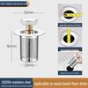 Universal Anti-Clog Push-Type Wash Basin Drain Filter and Deodorizing Stopper