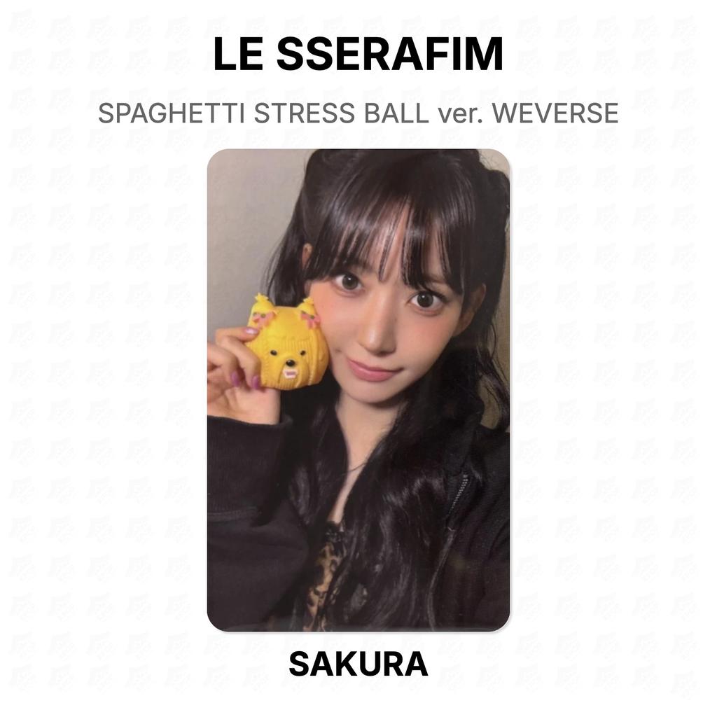 LE SSERAFIM SPAGHETTI STRESS BALL Ver. WEVERSE Official Photocard
