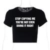 European and American Style T-shirt Summer New Letter Street Trend Short Slim Women's Clothing Wholesale