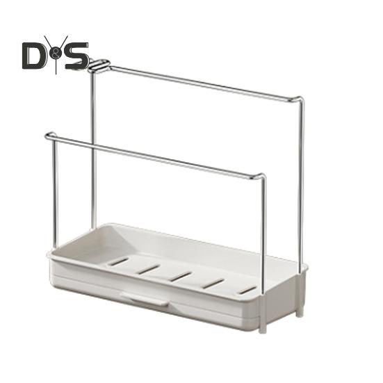 Sink Organizer Bathroom Storage Rack with Wide Bottom Base Ventilation Holes Design Sink Caddy Countertop Storage Shelf
