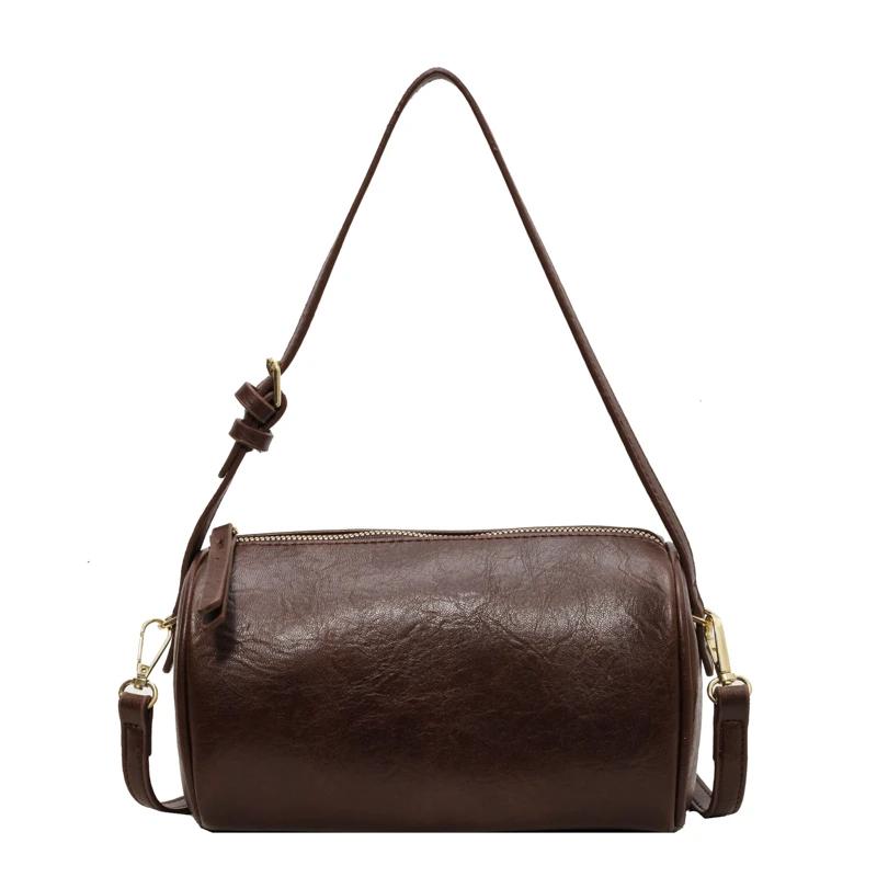 Monochromatic Women'S Crossbody Bags Soft Interior Compartment Boston Type Pu Bags Casual High Quality Premium