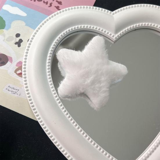 10Pcs Girl Hairpin Plush Star Shape Bang Hair Clips Stable Clamping Force Macaron Color Hair Pin Autumn Winter Accessories