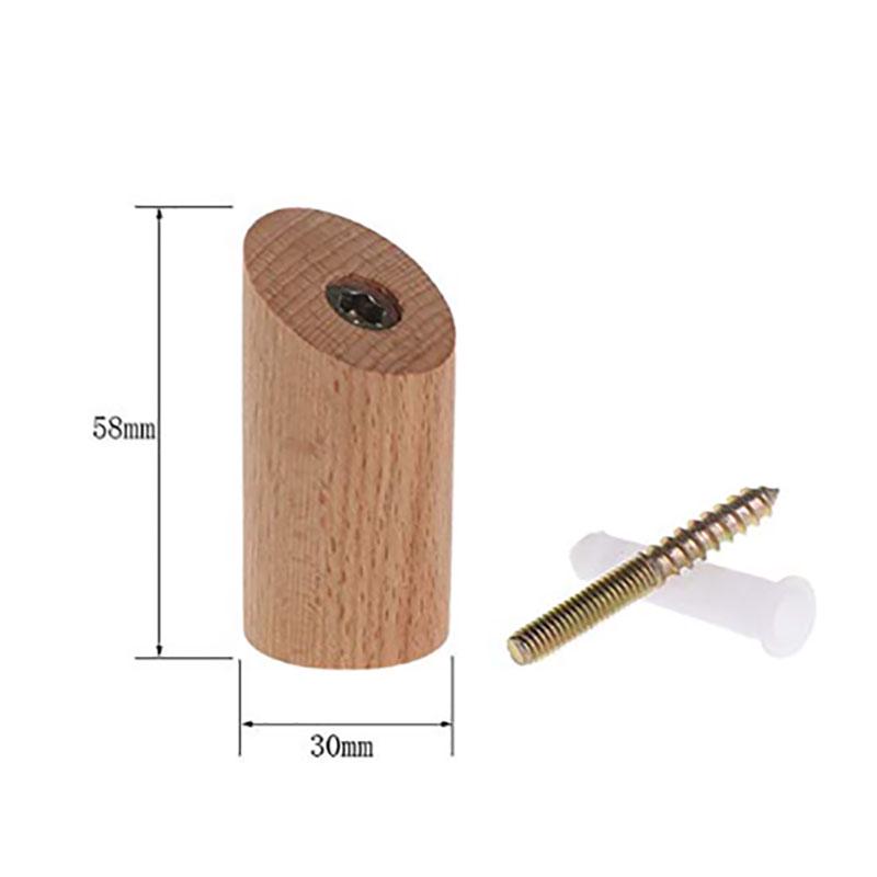 

4/2/1Pcs Wooden Hooks Wall Mounted Clothes Scarf Hat Coat Hooks Simple Room Decor Storage Hanger Towel Rack Home Organizer 1Pcs