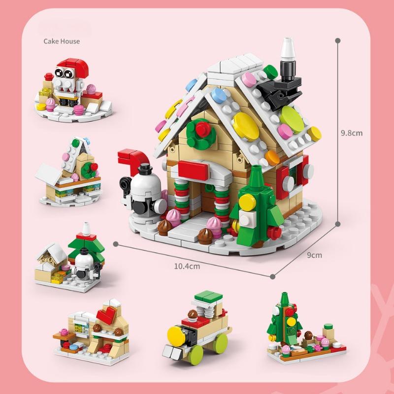 Christmas Street Scene Elk Puzzle Puzzle Children's Building Block Toys