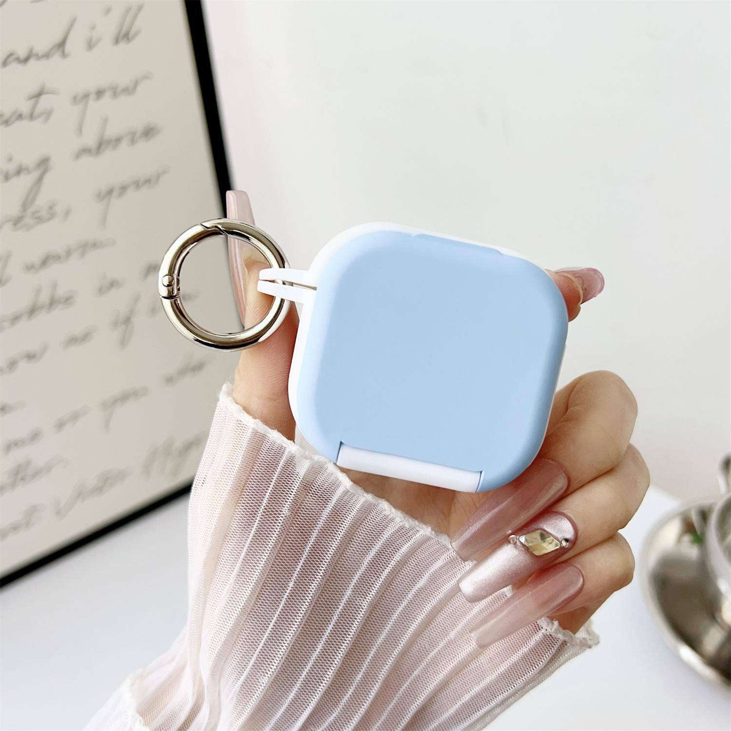 

Для AirPods 4 Захисний чохол PC + TPU TWS Чохол для зарядки навушників з гачком Blue